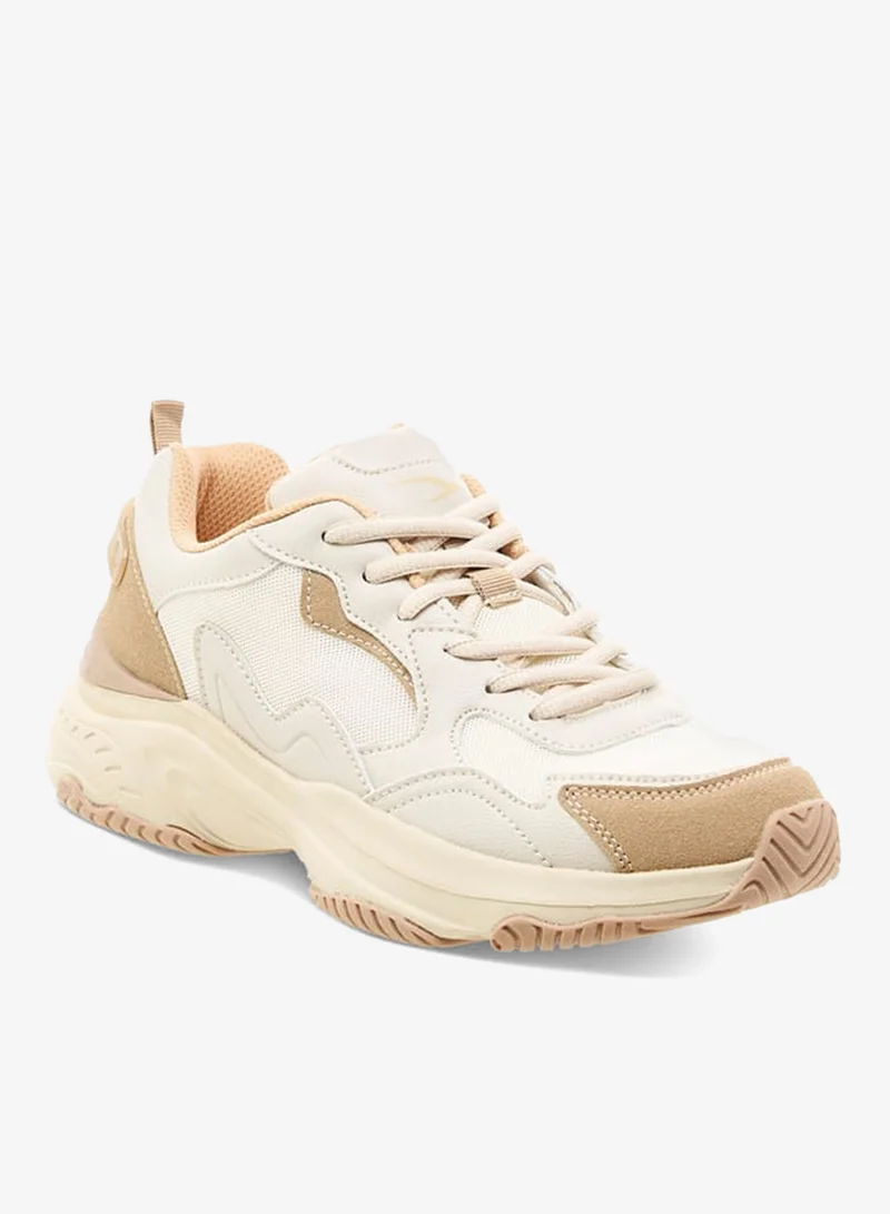 داش حذاء رياضي نسائي بأربطة وتصميم متعدد الألواح